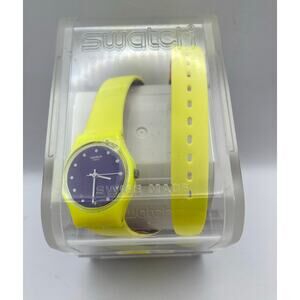 Swatch Yellow Camouflage Wrap Around Ladies Watch LJ110 CAMOJUANE  New in Case